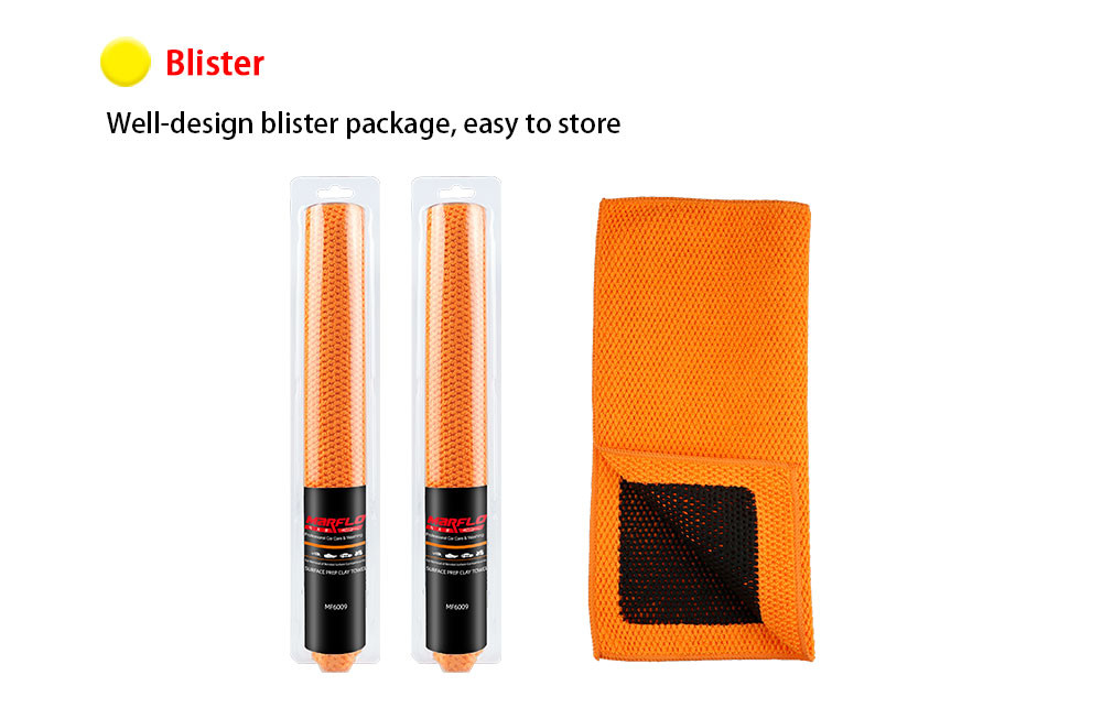 Orange Clay Microfiber Towel In Blue And Red ISO-9001 Certificated