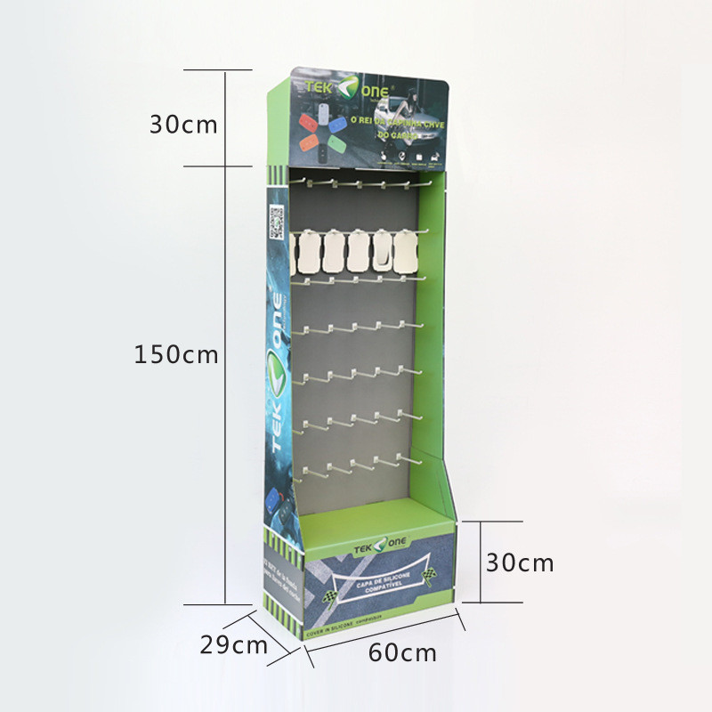 Promotion Retail Pop Up Shop Display Carton Stands With Hooks