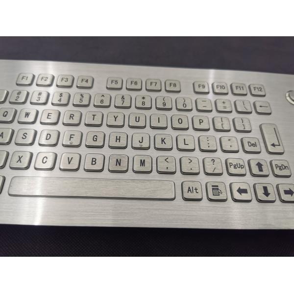 metallic Industrial trackball keyboard with large 55mm harden resin optical mouse ball