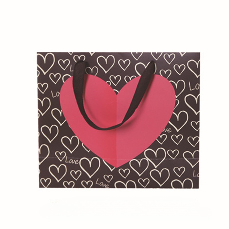 Large Valentine's Day Luxury Craft Gift Shopping Paper Bag with Hand Length Handle