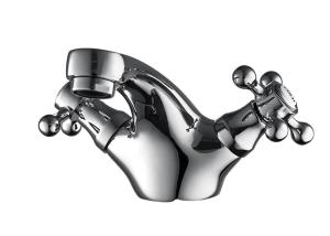 China Two-handle Monobloc Chrome Brass Contemporary Basin Mixer T8063AW wholesale