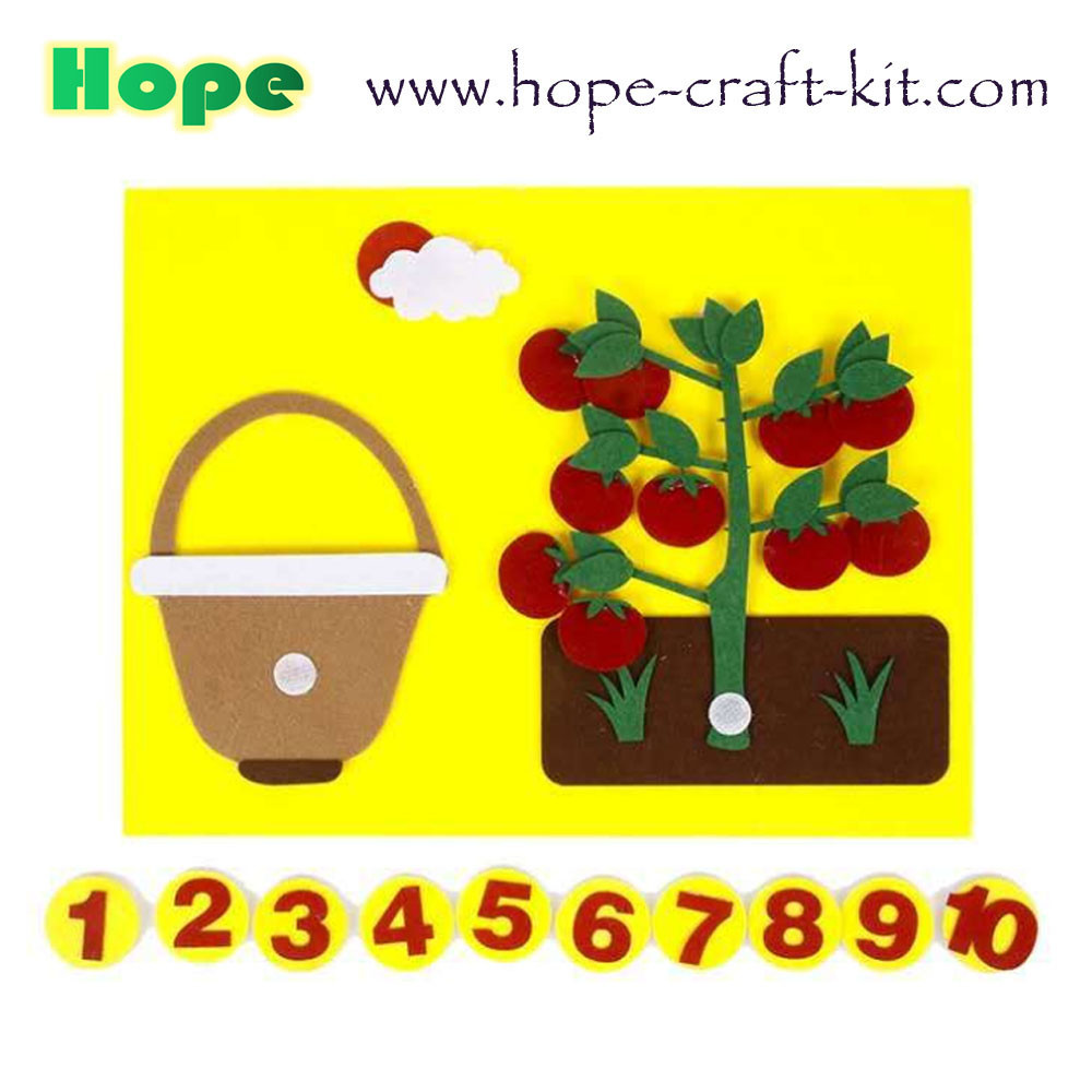 Felt DIY Material Kids Toddler Children Numbers Education Kits Teaching Aids digits Felt Fruit Vegetables OEM ODM