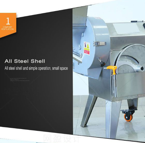 Stainless Steel Fruit Dicing Machine 1000kg/H Vegetable Slicing Machine