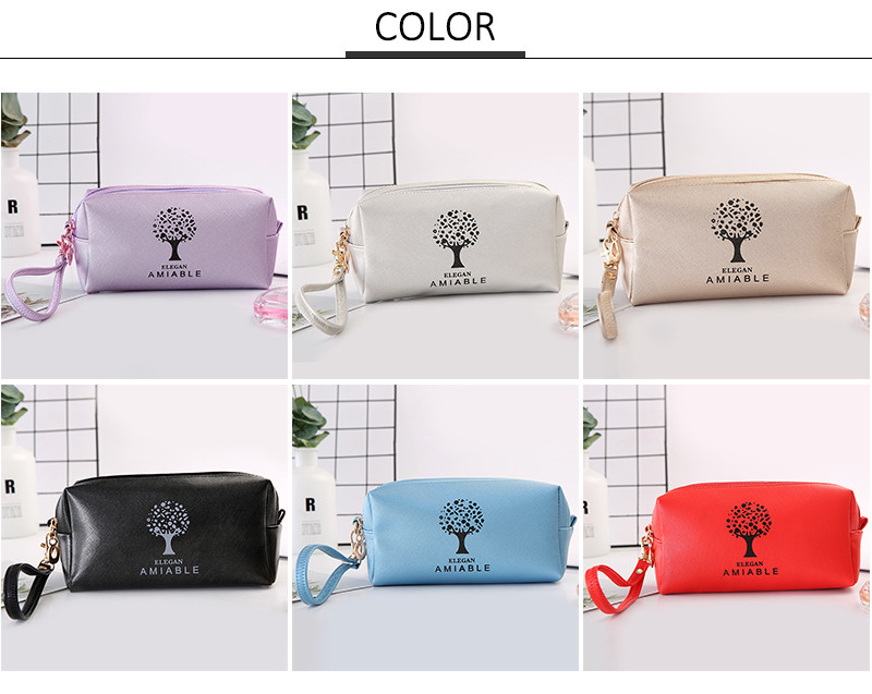 Roomy Women'S Digital Printing PU Cosmetic Bag