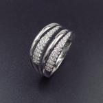 Flower Shape Sterling Pearl Ring / Cultured Freshwater Pearls For Wedding Bridal