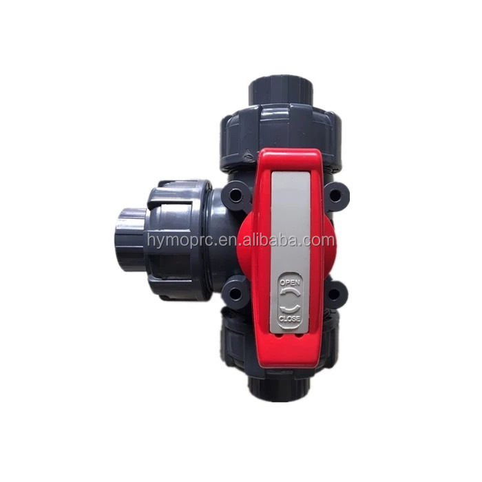 ISO Thickness PP Ball Valve Manufactured to ASTM DIN Standard 3-Way for Valves Category