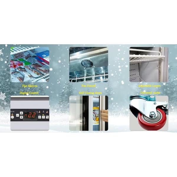 Four-Door Glass Beverage Display Cooler Supermarket Display Fridge with Cooling Technology for Drinks Storage