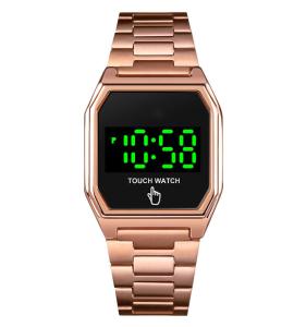 China led watch touch screen 1679 boy fashion hand stainless steel touch led watch digital outdoor sport watch wholesale