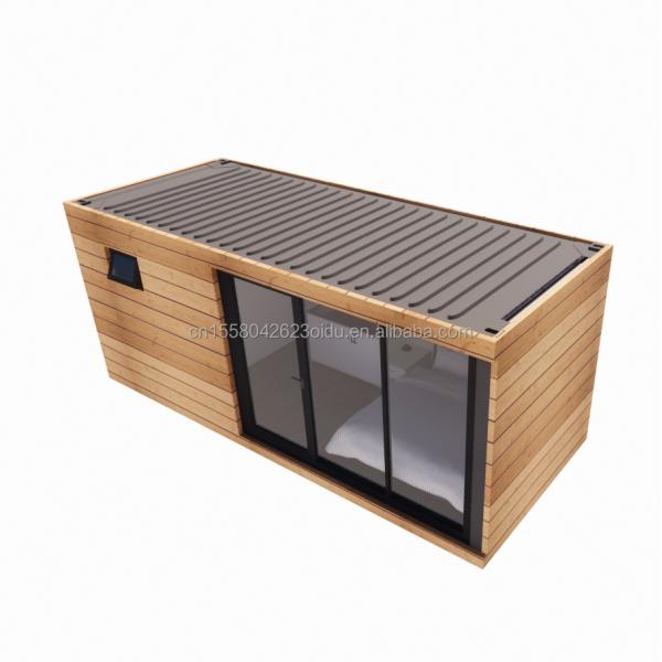 20ft Prefabricated Wooden House Steel Frame Tiny Home for Forest Residential Container Mobile Prefabricated Houses Sale