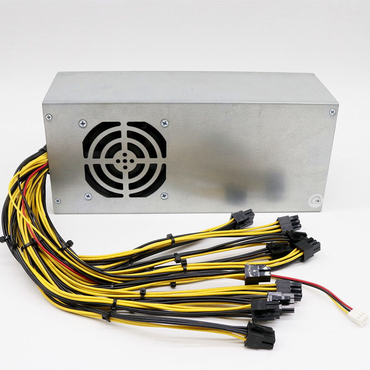 High Power Server Power Supply 2400 watt 10x6PIN GPU Machine Two 8-centimeter power supply conector