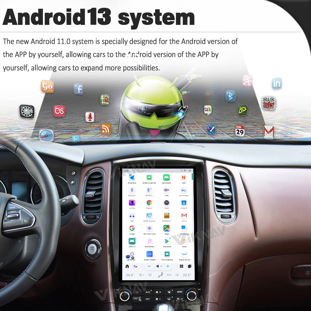 Viknav Car Radio For Infiniti QX50 EX25 (2010-2017) multimedia player Touch Screen Stereo GPS Navigation Audio