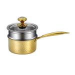 Kitchen 18 / 10 Stainless Steel Milk Pot For Cooking With Pot Cover