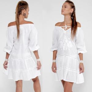 China 2018 Summer women off shoulder white dress wholesale