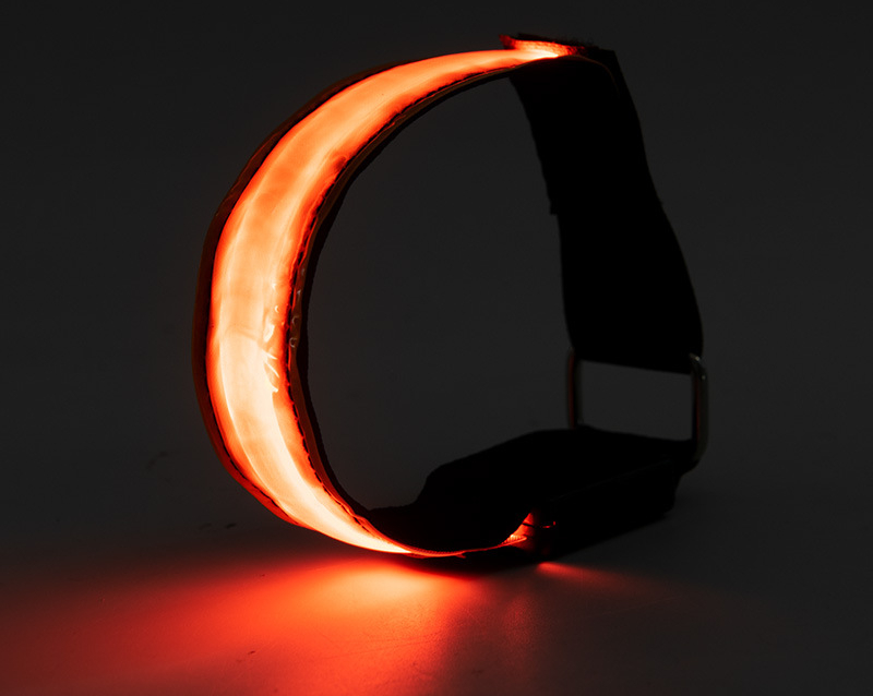 Rechargeable led luminous arm with LED reflective bracelet luminous with fun run outdoor sports running lights