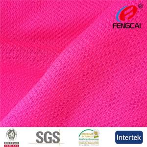 China 75D DTY 130gsm Interlock Knit Fabric , Red 100% Polyester Lining Fabric wholesale