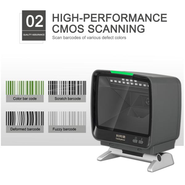 High Quality 2d Barcode Scanner Desktop Handsfree Use with Pos Machine for Supermarket