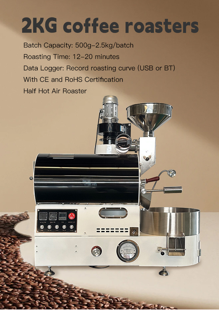 Electric Coffee Bean Roaster Coffee Baking Machine For 2 Kilos