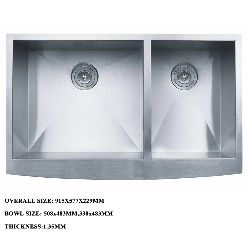 Stainless steel Double Bowl One Piece Kitchen Sink and Countertop sink
