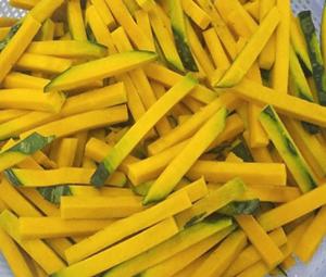 China Frozen Sweet Pumpkin Stick with skin, lower moisture, higher brix wholesale