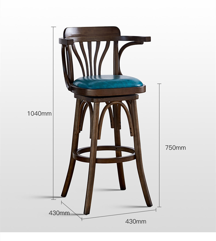 Outdoor Pub Bar Stools With Backs Luxury Wooden High Chair British Style