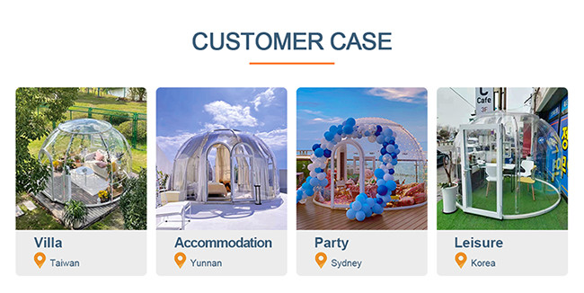 Luxury Transparent Bubble Tent UV Protection ISO Party Dome Tent