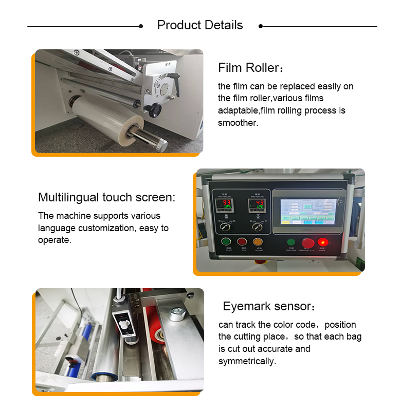 Factory Price Heat Seal Film Automatic Pack Pillow Wrapping Machine Plastic Packaging Machine