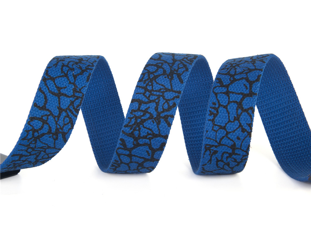 Totem Cotton Webbing Belts Burst Crack Unisex Canvas Belt Graffiti