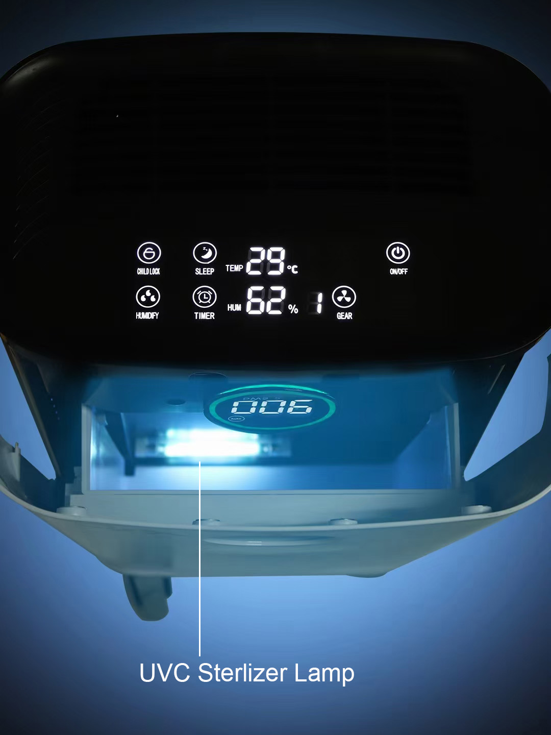 HOMEFISH Air Scent Diffuser UV Sterilization Anion Filter Air Purifier 550M3/H