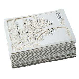 China Love Tree Greeting Card Hollow Radium Carving Wedding Invitation wholesale