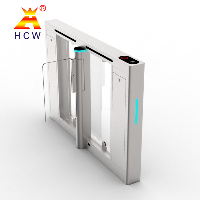 SUS304 Automatic High Speed Glass Turnstile Doors Pedestrian Access Control 60HZ