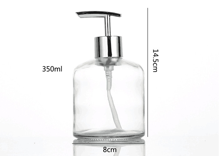 Hotel Bathing Washing Glass Shampoo Bottle With Sprayer Pump Anti Shock