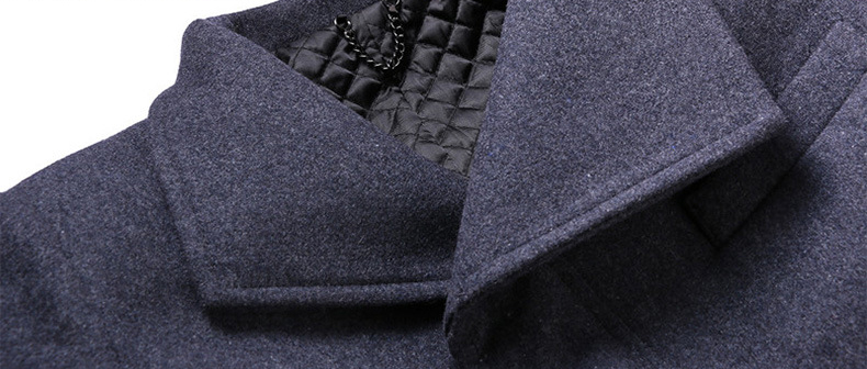 Wholesale Long Overcoat Single Windbreak Jacket Utility Trench Breasted Chaqueta Hombre Solid Color Men Coat