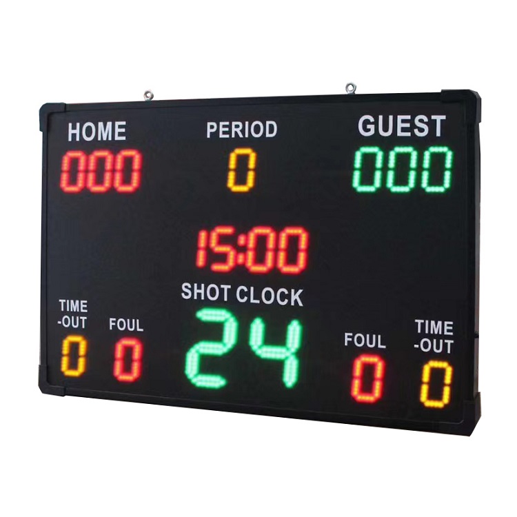 Indoor stadium sport soccer baseball led number football portable digital scoreboard for basketball with 24 second shot clock