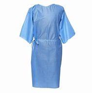 China Standard SMS Disposable Facial Gowns Disposable Scrub Suits Blue Color 50gsm - 70gsm wholesale