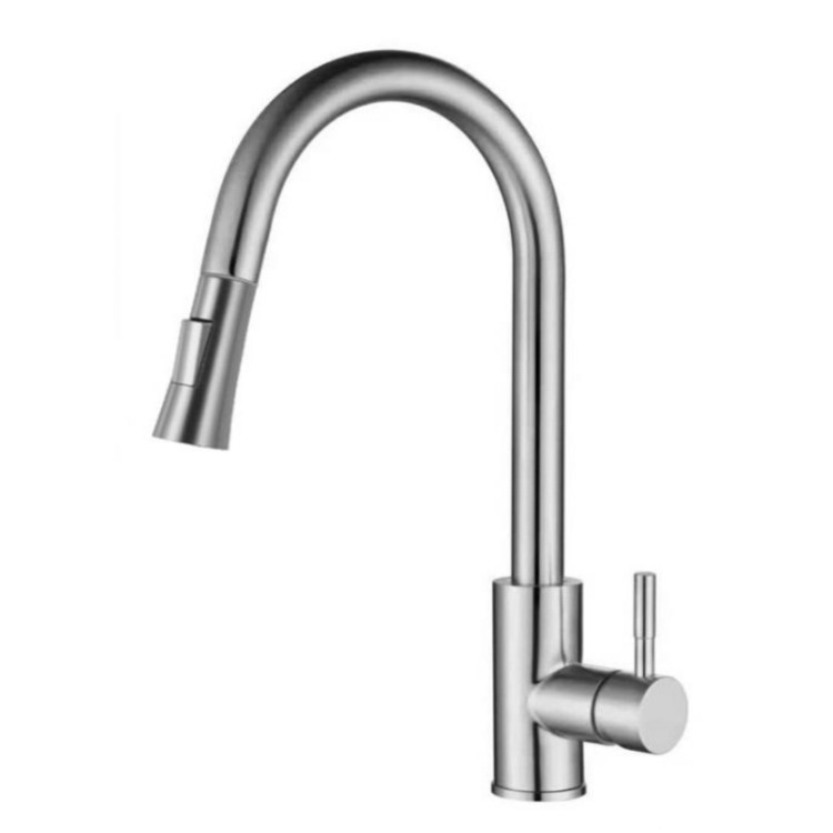 Commercial Lead Free Black Pull Out 2 Hole Kitchen Tap 35mm Ceramic Cartridge With Spray