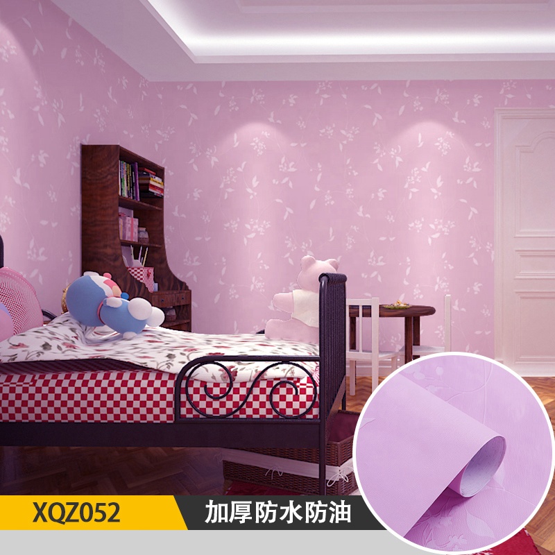 Self Adhesive Modern Floral Wall Cloth for Kids Bedroom Waterproof Cartoon Style Wallpaper Mural Children's Room Entry