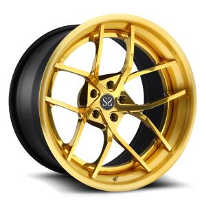 China Polish 19&quot; Forged Rims 5x114.3 For Ford Mustang / Yellow Alloy Rims 19&quot; Alloy Rims wholesale