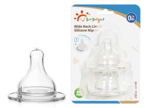 China SGS Transparent Wide Neck Baby Silicone Nipple wholesale