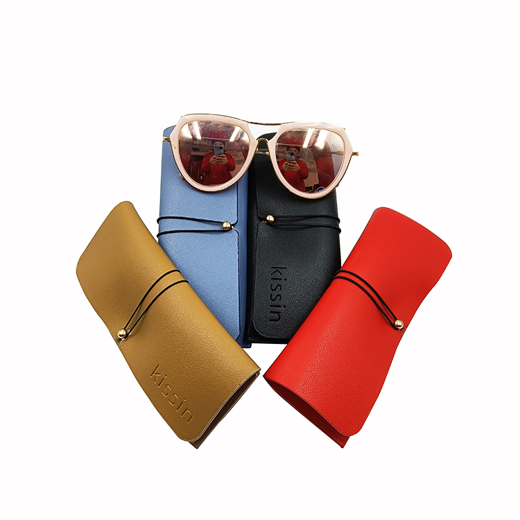 Exquisite Soft Leather Eyeglasses Cases Personalised Sunglasses Case 180mm Length
