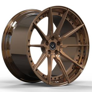 China Gloss Bronze Mercedes Benz Forged Wheels 2-PC Rims 5x112 Staggered 21 Inches wholesale