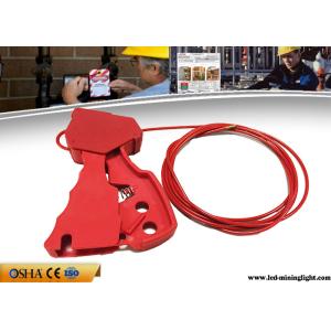 China 211g Adjustable Cable Lockout Stainless Steel 2.4 Meters Red Grip Type wholesale