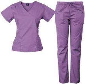 China factory custom logo solid color scrub top and pants stretch scrub uniform nursing sets wholesale
