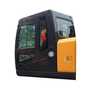 China Cab Excavator Window Glass Left Door Rear Position NO.4 Windshield wholesale