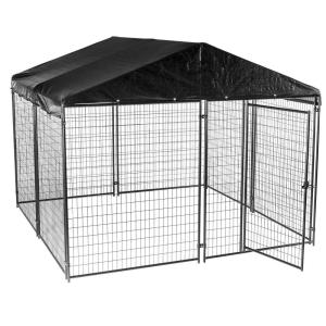 China Powder Coated Heavy Duty Dog Crate Kennel With Roof wholesale