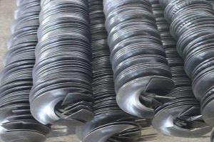 China Mild Steel Screw Conveyor Flight Continuous Shaftless Spiral Blades wholesale