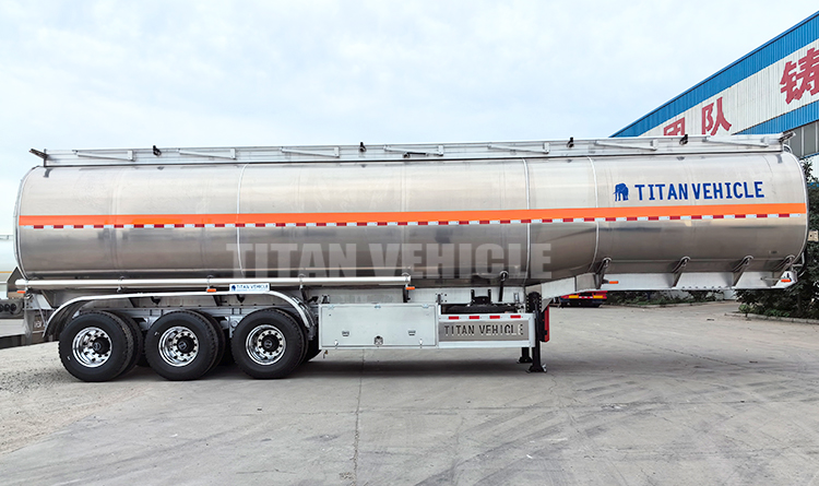 TITAN Large Capacity Aluminum Oil Diesel Fuel Tanker Trailer 3 Axle 4 Compartments for Sale