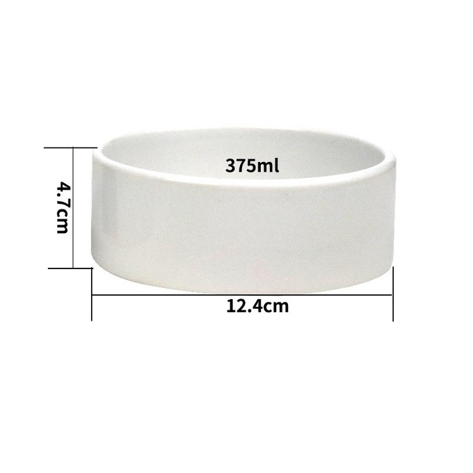 5'' 6'' Coated Ceramic Sublimation Dog Bowl Blanks Custom Sublimation Blank