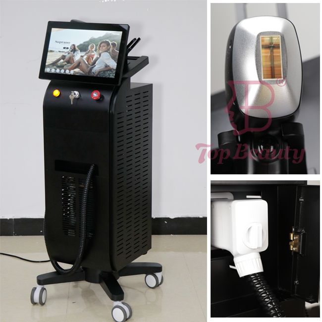 755 808 1064Nm Diode Laser Hair Removal Machine Big Spot Multi Language
