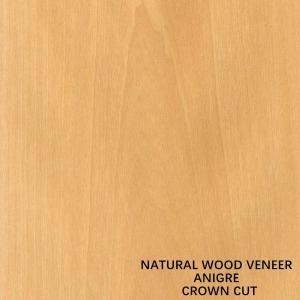 China Decoration Natural Anigre Wood Veneer Flat Cut Crown Grain 0.18-0.55 mm Thickness wholesale
