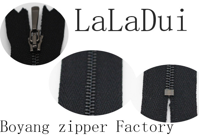 Customized Fashion Small Size Purse Zippers 2 # Black Tape Gunmetal Teeth